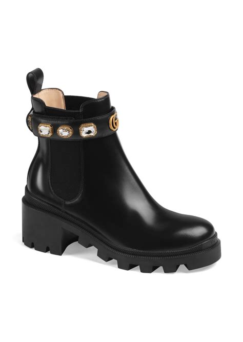 gucci trip boots|Gucci Trip Jewel Strap Bootie (Women) .